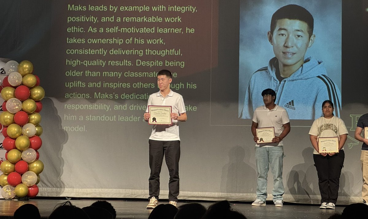 Billingual Excellence Awards! 💚💛Congratulations Kevin, Stas, Jhoni, and Maks 👏👏