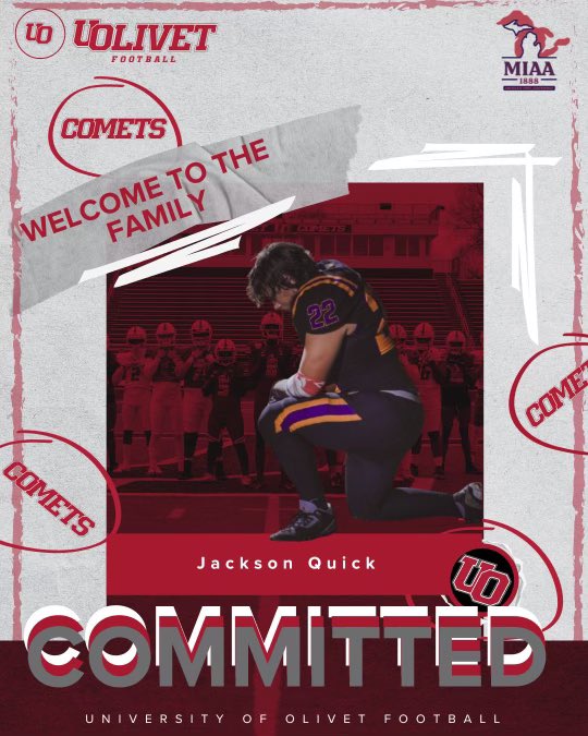Jackson Quick (@jacksonquick22) on Twitter photo I’m excited to announce my commitment to University of Olivet!! Thank you to my family, friends, teammates, and coaches. Ready to put in some work #GoComets <a href="/CoachIeuter/">Erik Ieuter</a> <a href="/OlivetAthletics/">The University of Olivet Athletics</a> <a href="/Coach_Rob173/">Jason Roberts</a> <a href="/LWCANES_AD/">Lake Weir Athletics.</a> I’m excited to announce my commitment to University of Olivet!! Thank you to my family, friends, teammates, and coaches. Ready to put in some work #GoComets <a href="/CoachIeuter/">Erik Ieuter</a> <a href="/OlivetAthletics/">The University of Olivet Athletics</a> <a href="/Coach_Rob173/">Jason Roberts</a> <a href="/LWCANES_AD/">Lake Weir Athletics.</a>