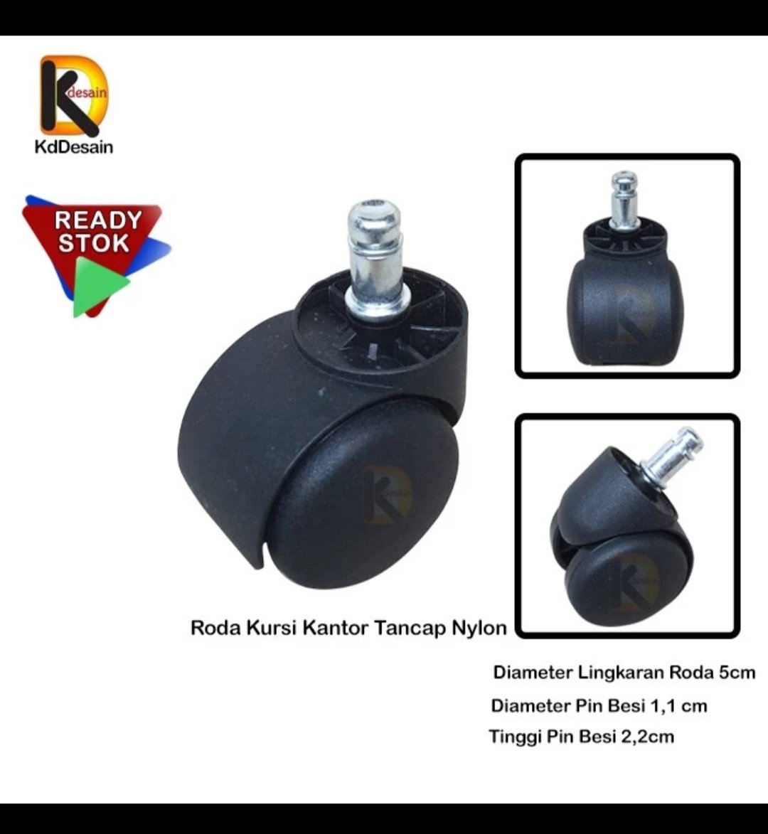kddesain's tweet image. Roda kursi kantor tancap cocok untuk semua merek  Barang Ready Stok  Bahan Nylon  Diameter : 5cm  Diameter Pin Besi 1,1 cm Tinggi Pin Besi 2,2 cm  #Rodakursikantor #Rodanylontancap #kddesain #RodaTancapNylon #Rodakursikantornylontancap