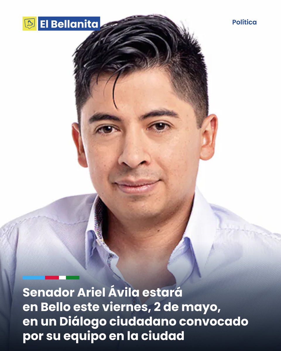 Este viernes 2 de mayo, a las 6:30 p.m., el senador <a href="/ArielAnaliza/">Ariel Ávila</a>, del partido Alianza Verde, sostendrá un 𝘋𝘪𝘢́𝘭𝘰𝘨𝘰 𝘤𝘪𝘶𝘥𝘢𝘥𝘢𝘯𝘰 con los habitantes de Bello en el Museo de Bicicletas Clásicas.