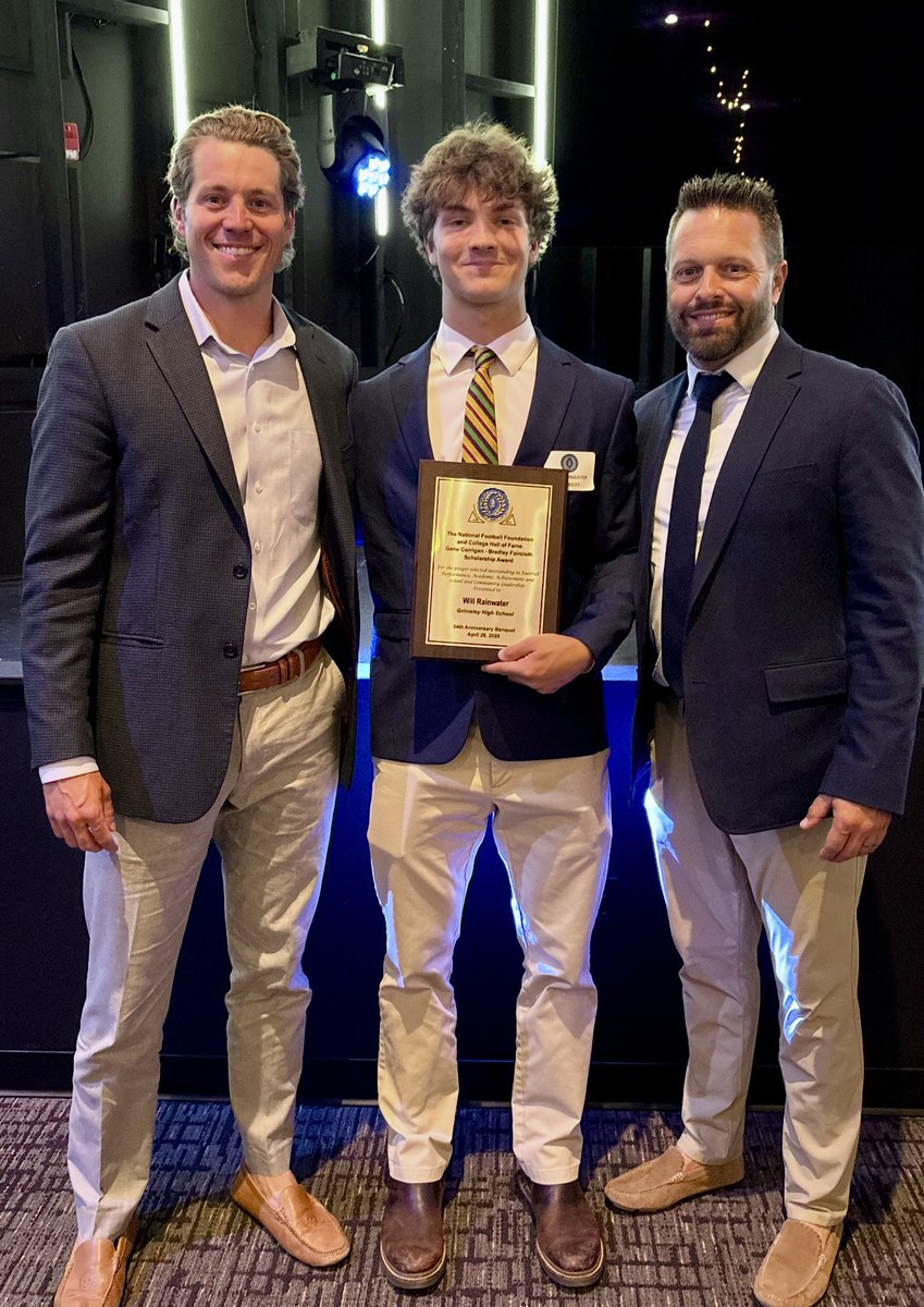 Grimsley Football (@grimsleyfb) on Twitter photo Congratulations to <a href="/willrainwater44/">Will Rainwater</a> on receiving the <a href="/NFFNetwork/">National Football Foundation</a> scholarship tonight! #GDTBAW #BlueCollar #TDT Congratulations to <a href="/willrainwater44/">Will Rainwater</a> on receiving the <a href="/NFFNetwork/">National Football Foundation</a> scholarship tonight! #GDTBAW #BlueCollar #TDT