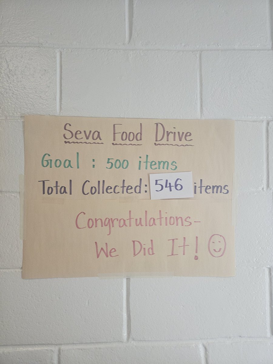 We did it! <a href="/PeelSchools/">Peel District School Board</a> <a href="/SevaFoodBank/">Seva Food Bank</a> <a href="/FairviewPSPDSB/">Fairview Public School (PDSB)</a> <a href="/NancyTucciarone/">Nancy Tucciarone</a>