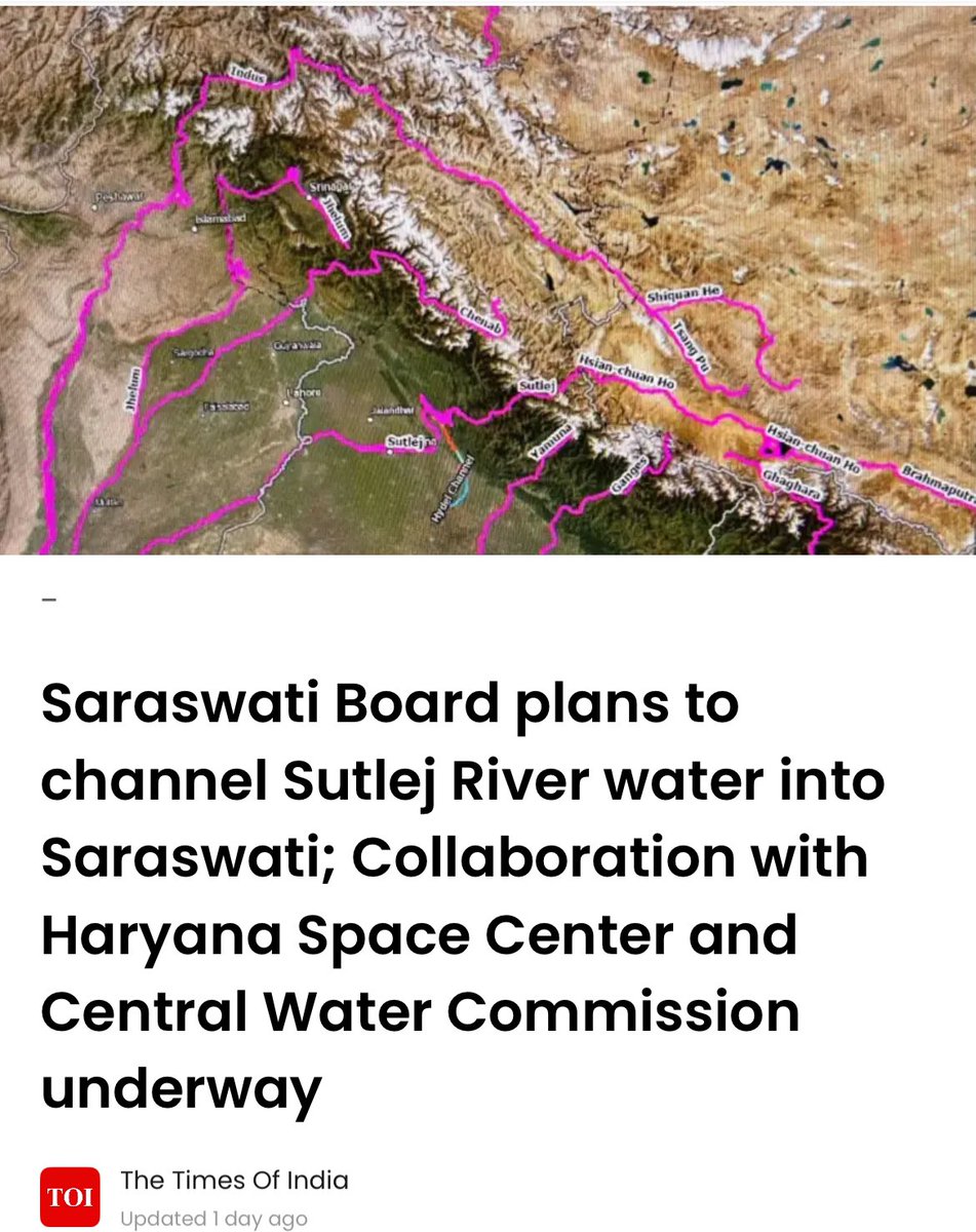Government of Haryana which is a non-riparian state vis-a-vis Satluj river is planning to divert its water for revving a mythic or extinct river Saraswati. Any such attempt would further jeopardise riparian Punjab’s interests which is already facing a severe water crisis.