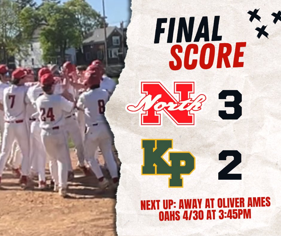 3-2 Victory over KP for Big Red! Silva and Crovo lead the offense with a round tripper each!
Waterhouse 6IP 3H 7K 4BB 1ER
Silva 1-2 Solo HR
Crovo 1-3 2-run HR
Martello 1-2 2BB