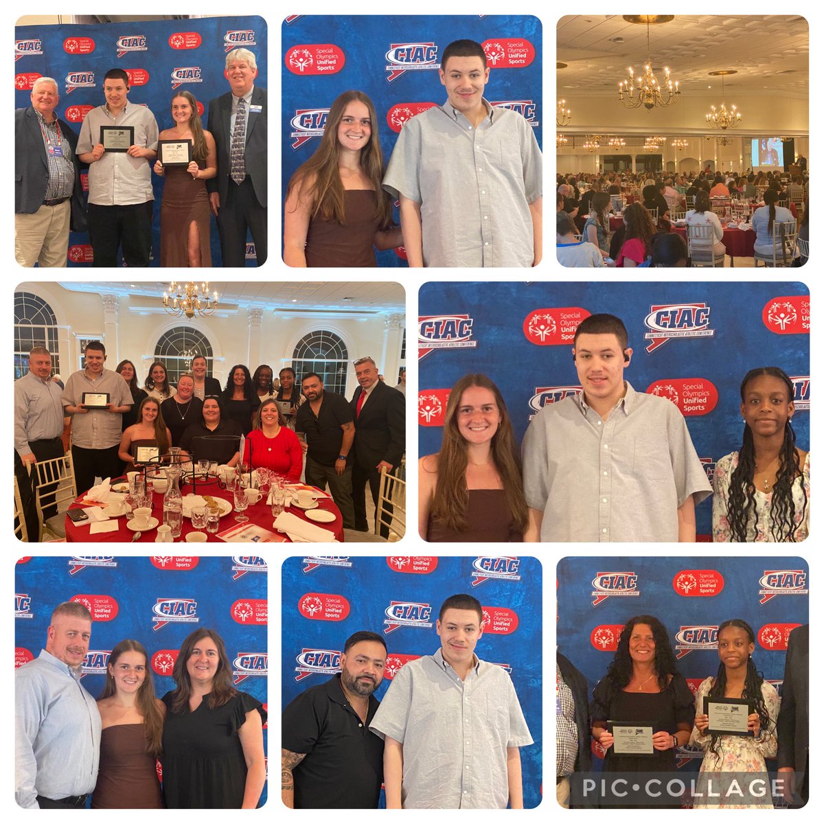 A very special &amp; inspiring evening at <a href="/ciacsports/">CIAC Sports</a> Special Olympics Unified Sports Awards Banquet to honor <a href="/DerbyRedRaider/">Derby High School</a> Emma &amp; Antonio &amp; <a href="/DerbyMiddle_CT/">Derby Middle School</a> Makaila &amp; Austin for their incredible compassion courage inspiration Grind &amp; Grit! Keep inspiring others! #GrindGRITGlory!
