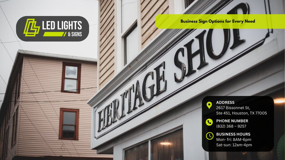 ledlightssigns's tweet image. Need the perfect signboard for your business? 
Discover the best options to boost your brand visibility!

Read more here: ledlightsandsigns.com/what-signboard…

#BusinessSigns #LEDSigns #LEDLightsAndSigns