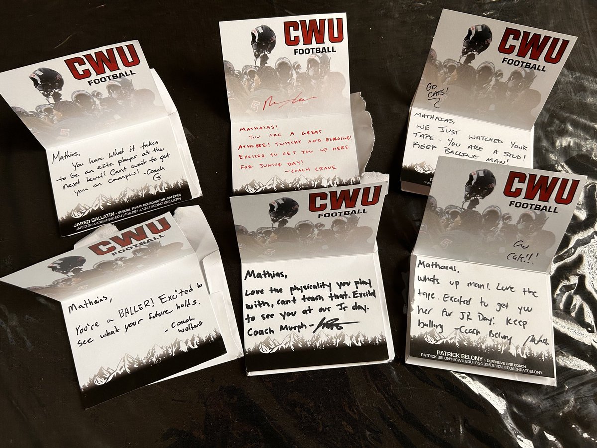 Mathaias kalepo 2026 (@mathaias__) on Twitter photo Thank you <a href="/CWUFB/">CWU Football</a> staff for writing these awesome letters! Cant wait to be in the burg this weekend!!
<a href="/CoachMcKinney20/">Lorenzo McKinney</a> <a href="/CoachWolters/">Coach Ben Wolters</a> <a href="/coachbradycrane/">Coach Brady Crane</a> <a href="/CoachPatBelony/">Pat Belony M.Ed</a> <a href="/CoachGallatin/">Jared Gallatin</a> <a href="/CoachT_CWU/">Grant Torgerson</a> Thank you <a href="/CWUFB/">CWU Football</a> staff for writing these awesome letters! Cant wait to be in the burg this weekend!!
<a href="/CoachMcKinney20/">Lorenzo McKinney</a> <a href="/CoachWolters/">Coach Ben Wolters</a> <a href="/coachbradycrane/">Coach Brady Crane</a> <a href="/CoachPatBelony/">Pat Belony M.Ed</a> <a href="/CoachGallatin/">Jared Gallatin</a> <a href="/CoachT_CWU/">Grant Torgerson</a>
