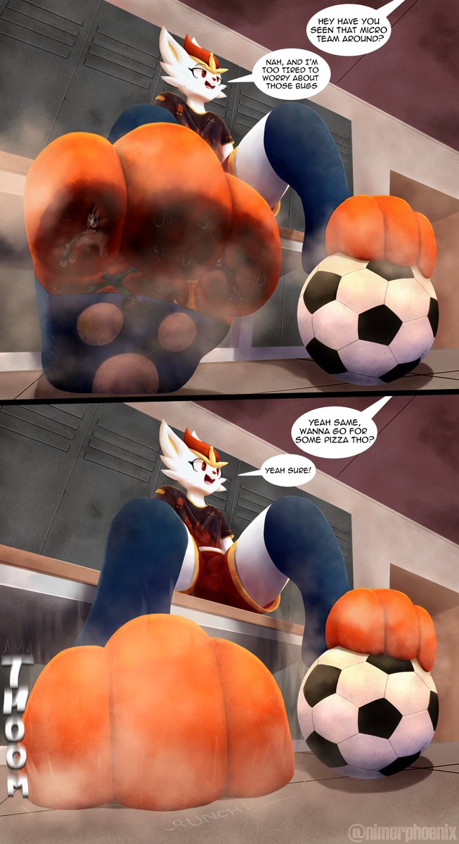 Didn't think i could finish this so quickly lmao
Macro cinderace are really hot specially their paws x3
Little thing i did to practice lineless artstyle hope you like it :3
Micros: <a href="/Dreik120/">Drake 120</a> <a href="/FurFoxo2025/">🧡 Brandøn The Føx 🧡</a> BastiKillaz and me
#sizetwitter #macrofurry #paws