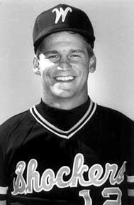 The most prolific power hitter in Wichita State baseball history, Mark Standiford continues to hold Shocker home run records after more than 30 years.  Through 16 seasons as coach at Tabor College, Standiford’s teams have won 610 games.  Read about him at ksbaseballhof.com.