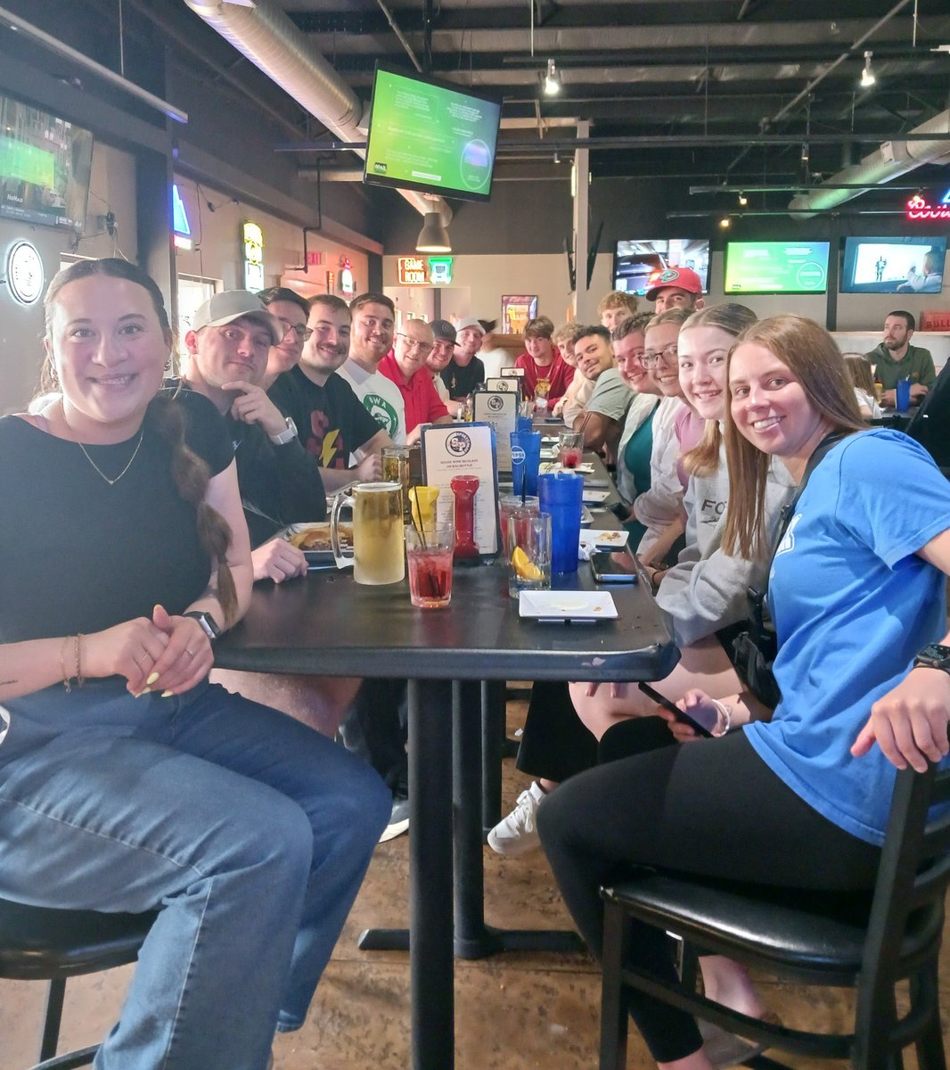 Simpson Sport Administration Senior Happy Hour. What a great group. Thanks for all you accomplished and best wishes.