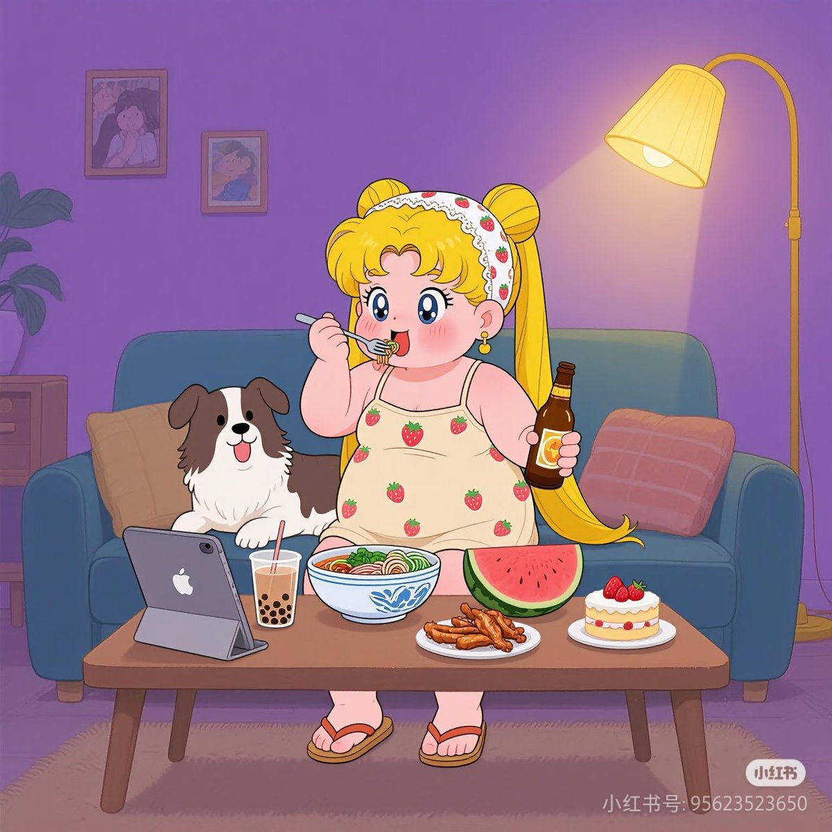 谁懂半夜追剧的快乐鸭