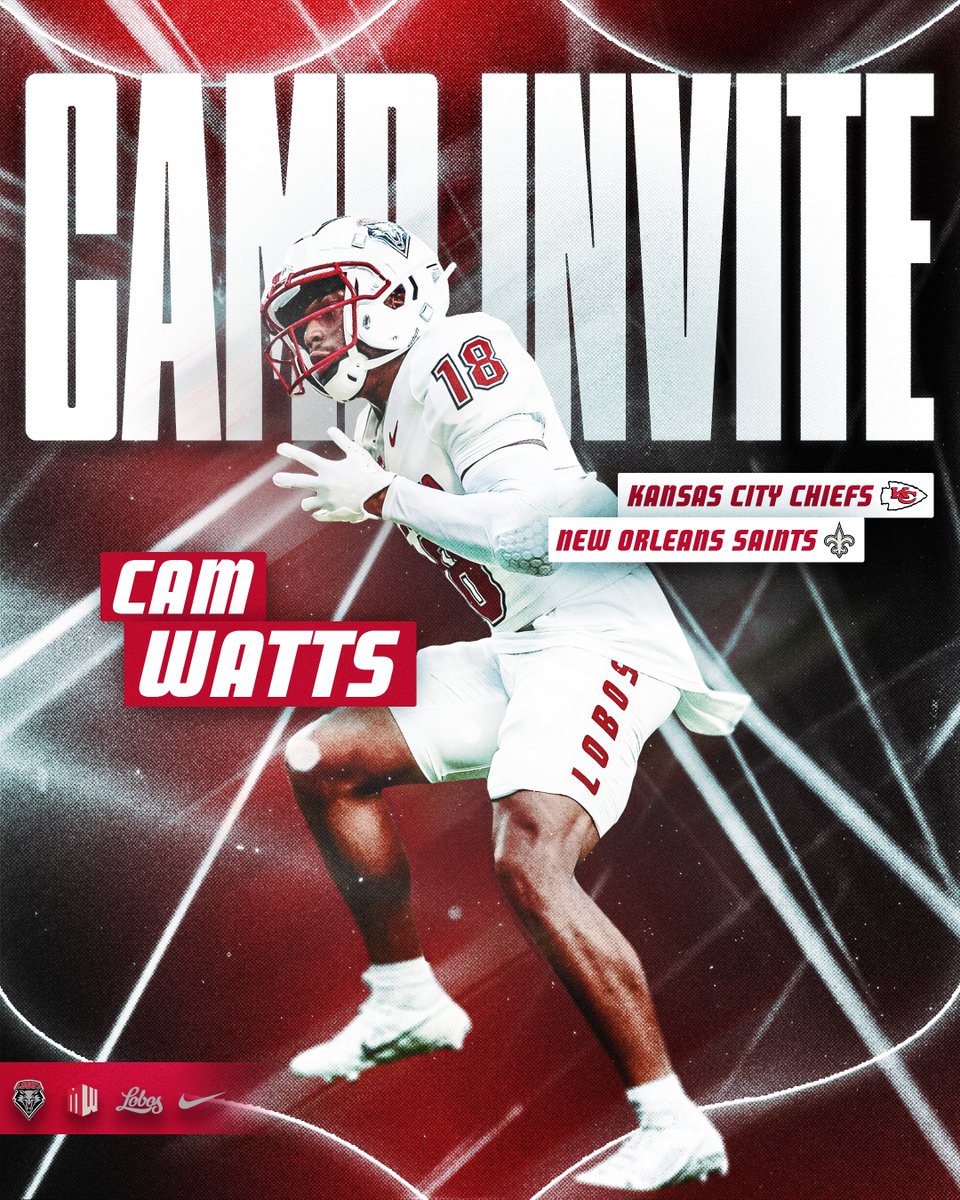 New Mexico Football (@unmlobofb) on Twitter photo This πΏπͺππ‘ ππ₯π€π§π© ππ€ππ€ is going camping!ποΈπ
<a href="/terrell_watts25/">Cam</a> go ball out at the <a href="/Chiefs/">Kansas City Chiefs</a> & <a href="/Saints/">New Orleans Saints</a>!
#GoLobos | πΊπ This πΏπͺππ‘ ππ₯π€π§π© ππ€ππ€ is going camping!ποΈπ
<a href="/terrell_watts25/">Cam</a> go ball out at the <a href="/Chiefs/">Kansas City Chiefs</a> & <a href="/Saints/">New Orleans Saints</a>!
#GoLobos | πΊπ