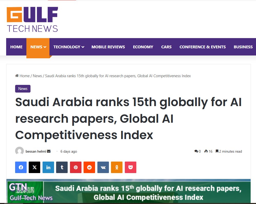 International Finance Forum (IFF) (@iff_f20) on Twitter photo Gulf Tech News <a href="/gulftechnewscom/">Gulf Tech News جلف تك نيوز</a> recently highlighted the latest #IFF Global AI Competitiveness Index, revealing that #SaudiArabia ranks 15th globally in #AI research publications for 2025! 🌍📈 This achievement positions the nation ahead of established players like the Gulf Tech News <a href="/gulftechnewscom/">Gulf Tech News جلف تك نيوز</a> recently highlighted the latest #IFF Global AI Competitiveness Index, revealing that #SaudiArabia ranks 15th globally in #AI research publications for 2025! 🌍📈 This achievement positions the nation ahead of established players like the