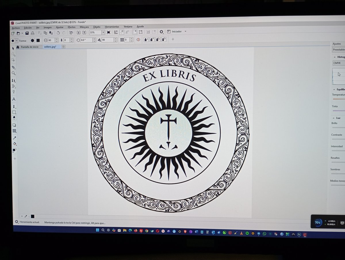 humbertovill68's tweet image. Al final el cliente optó por un diseño circular, este fue el resultado....
#exlibris