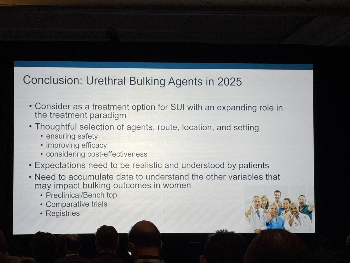@AnjaliKapurMD (@anjalikapurmd) on Twitter photo Great overview of the latest and greatest on urethral bulking for #SUI in 2025 by <a href="/PelvicMedicine/">Dr. Benjamin Brucker</a>
- ISD is not recommended as a determining factor for choosing urethral bulking in our guidelines
- need to set patient expectations about procedure, efficacy and durability Great overview of the latest and greatest on urethral bulking for #SUI in 2025 by <a href="/PelvicMedicine/">Dr. Benjamin Brucker</a>
- ISD is not recommended as a determining factor for choosing urethral bulking in our guidelines
- need to set patient expectations about procedure, efficacy and durability