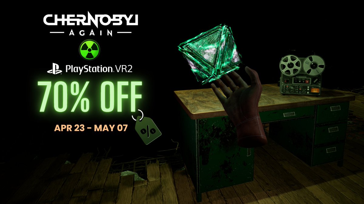 🎮 Chernobyl Again is still on sale on PlayStation Store!

If you’ve been waiting for the right moment to dive into a world of secrets, shadows, and radiation — this is it! ☢️

Uncover the truth. Rewrite the past. 🕹️

#ChernobylAgain #game #VR #indiedev #gamedev #sale