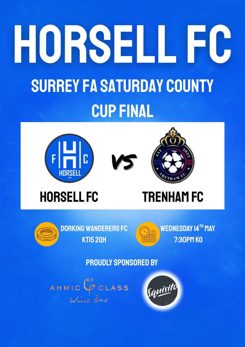 Guildford &amp; Woking Alliance Premier League Cup Final:

Horsell 3
Burpham 0

Horsell won their second trophy of the season on Saturday wrapping up the G&amp;WA Premier League Cup, following the G&amp;WA Premier League last weekend.

The last fixture is the Surrey County Cup on 14th May…