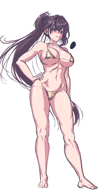 #アズレン
 #GWはフォロワーさんが増えるらしい 
GWといえば金ビキニですよね
ローアングルから舐め回すように… 