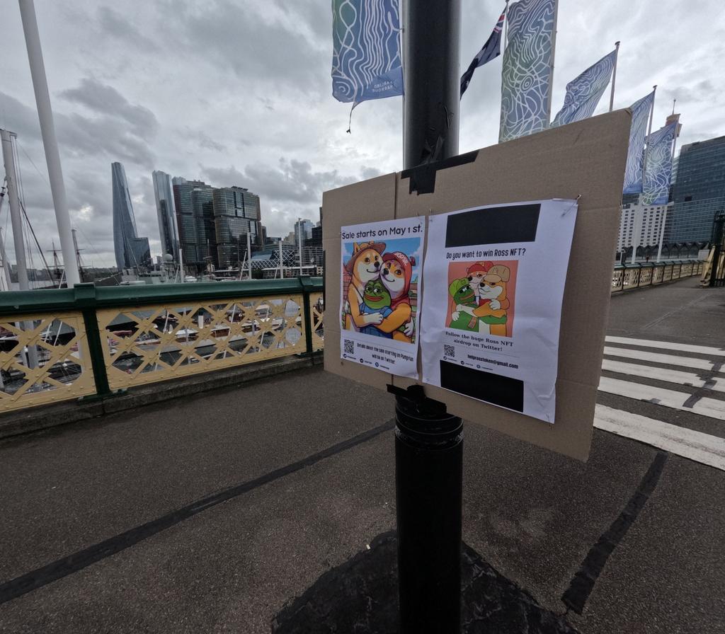 rossmemetoken's tweet photo. The first shots from our advertisements in Sydney, Australia! 🇦🇺 Stay tuned, more to come. 🇦🇺
#CryptoTrading #memecoin #memetoken #Solana #solanamemecoin #SolanaNFTs #solanameme #pumpfun #Binance #OpenSeaNFT #cryptocurrency #sidney #Australia #CoinMarketCap https://t.co/0TutjxeQR6