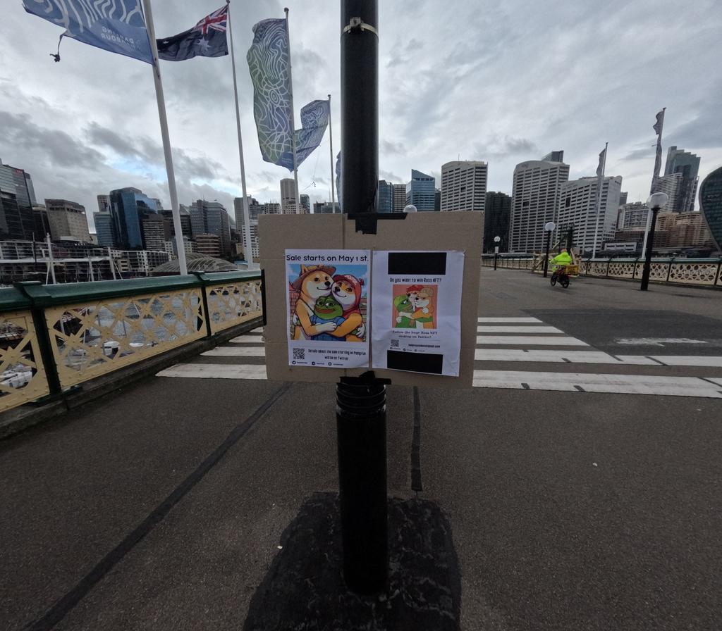 rossmemetoken's tweet photo. The first shots from our advertisements in Sydney, Australia! 🇦🇺 Stay tuned, more to come. 🇦🇺
#CryptoTrading #memecoin #memetoken #Solana #solanamemecoin #SolanaNFTs #solanameme #pumpfun #Binance #OpenSeaNFT #cryptocurrency #sidney #Australia #CoinMarketCap https://t.co/0TutjxeQR6