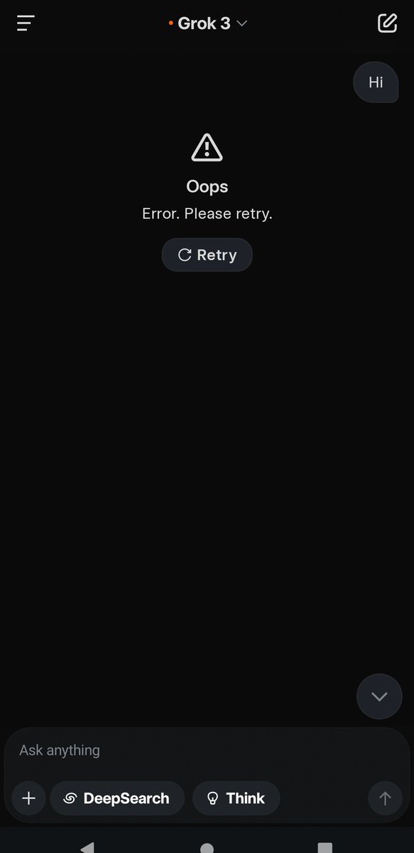 thisisuchit's tweet photo. I think @grok is down, it's not working currently. https://t.co/nZJVXOorjs