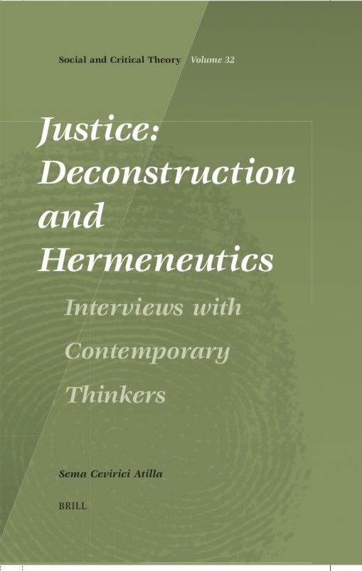 Yayında🙃 

Türkçe çeviriden farklı olarak her bir düşünürü ve felsefesini ele aldığım söyleşiye giriş yazıları ve “Is Justice a Spectral Effect?” başlıklı bir sonuç yazısı var.
