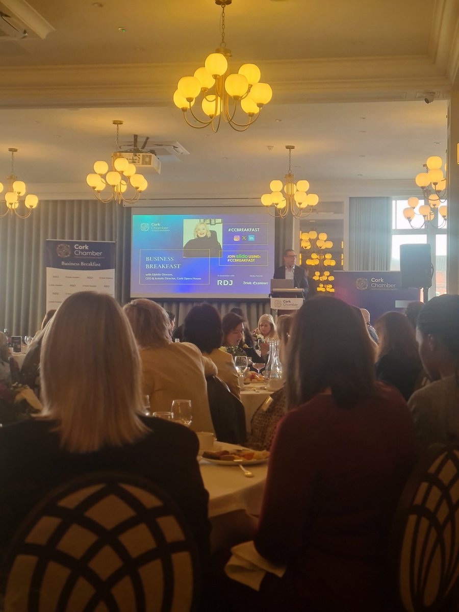 LornaGaga's tweet photo. @CorkChamber Business Breakfast with Eibhlín Gleeson, CEO &amp; Artistic Director of @CorkOperaHouse @MetropoleCork #CCBreakfast https://t.co/DlKEiYoPon