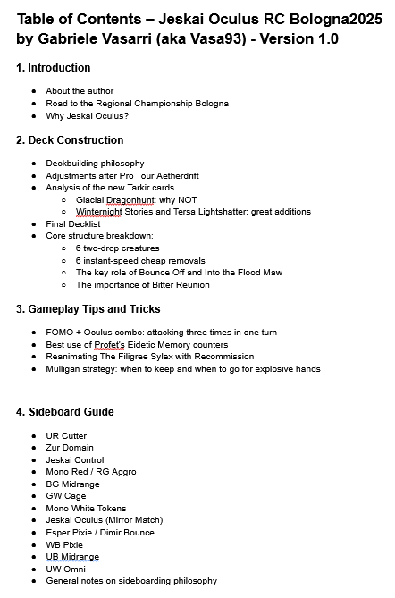 gnorilgrande's tweet photo. My friend @VasarriGabriele finalized his deck guide for Jeskai Ocolus after qualifying for the Pro Tour this weekend. If you are interested in purchasing it, write to me privately. More than 4200 words for a total of 8€/9$, available in English and Italian. Retweet appreciated https://t.co/b7lUCoDZij