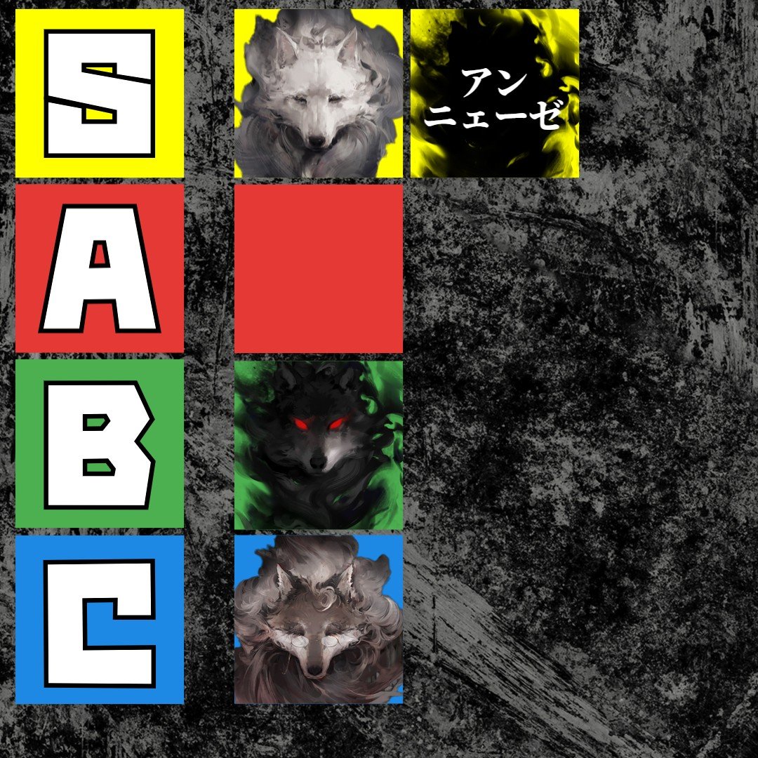 アークナイツのティア表です。 アンニェーゼの位置に議論はあるかも