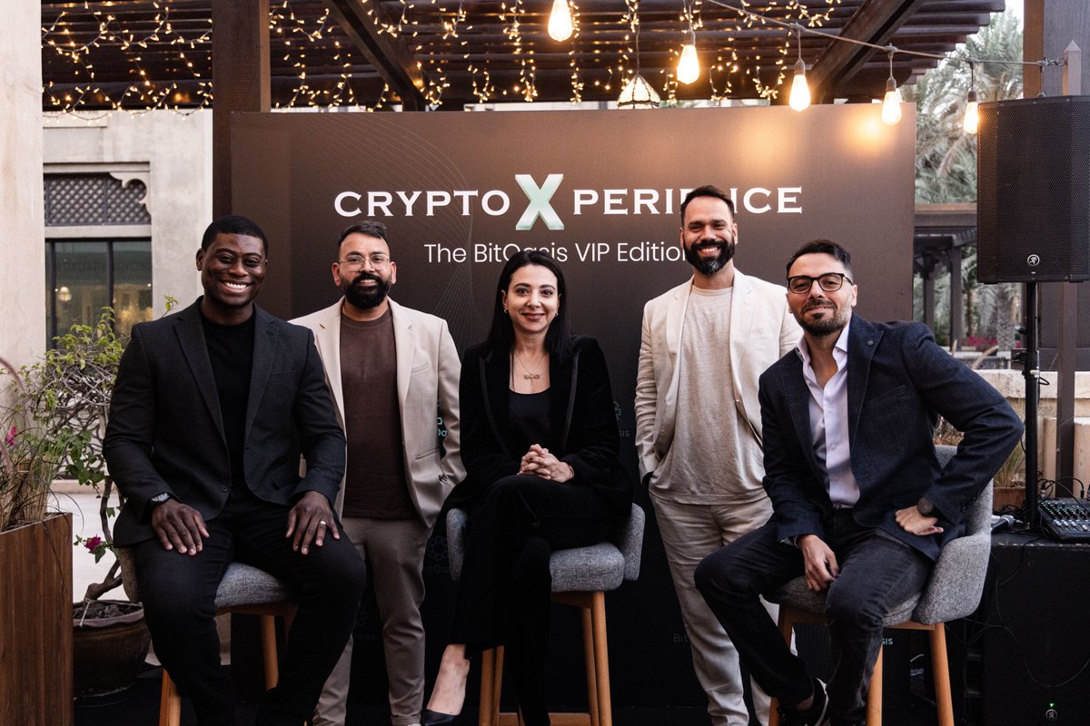 bitoasis's tweet photo. We had an unforgettable night at the #BitOasisCryptoXperience!

Grateful to connect with partners, industry leaders &amp; our amazing community driving the future of crypto in the MENA region. Thank you for making it special!
.
.
#Web3MENA #CryptoCommunity https://t.co/0JyvySrrn6