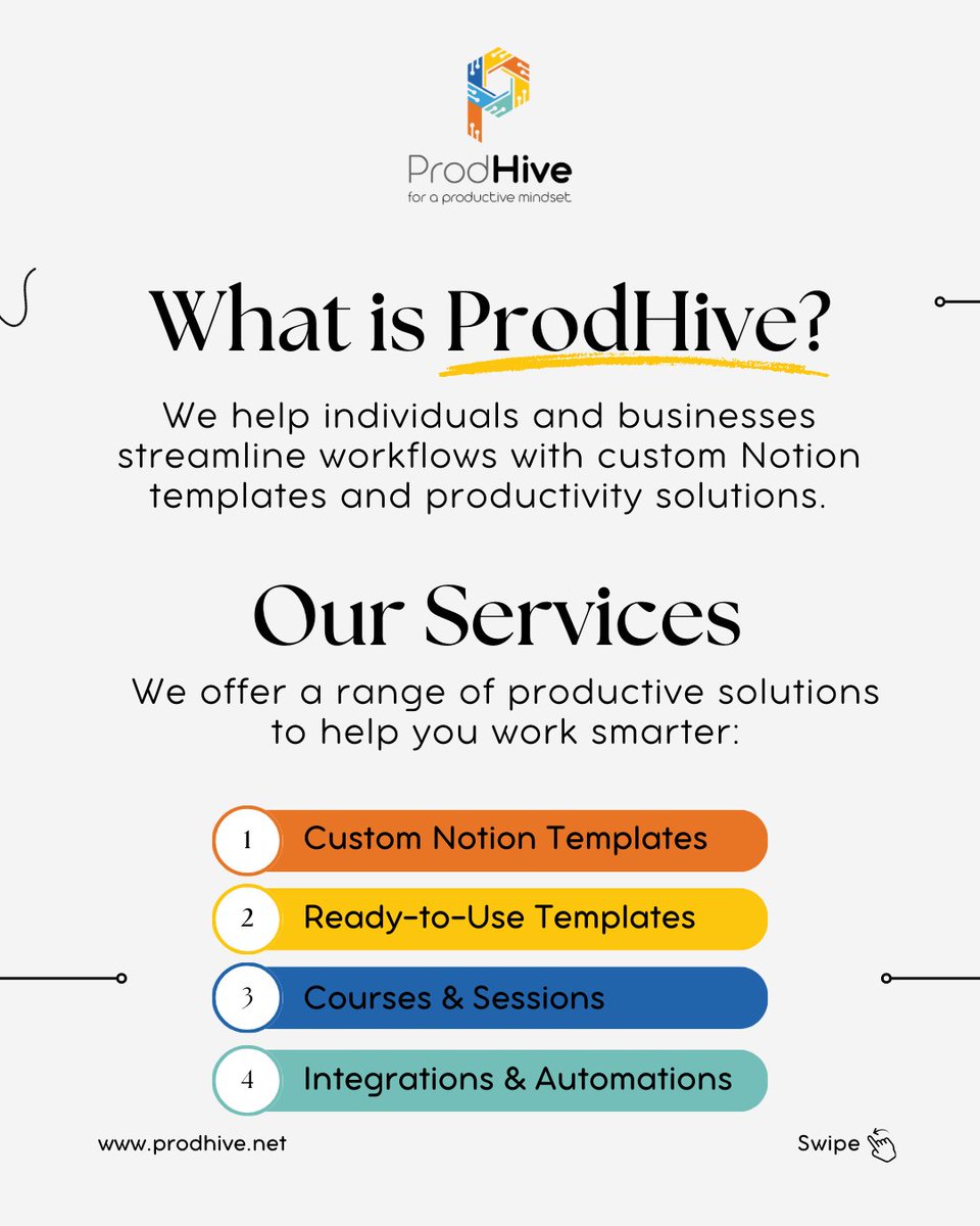 prod_hive's tweet image. Struggling to stay organized? 🧠
Let ProdHive simplify your workflow with smart, intuitive Notion templates!
✅ Ready-to-use setups
🛠 Custom solutions
🎓 Expert-led courses
Work smarter, not harder.
#ProdHive #NotionTemplates #StayOrganized #ProductivityTools #Notion