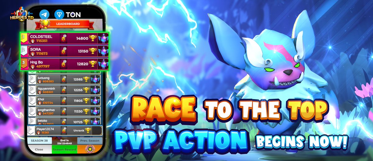 🏆 RACE TO THE TOP – PVP ACTION BEGINS NOW! 🏆
Warriors, the battlefield is heating up! 🔥
🏆 Find worthy opponents, clash in epic PVP battles, and fight your way up the Leaderboard!

🌟 Don’t miss a single Season — every match matters in the race for ultimate glory.
Amazing