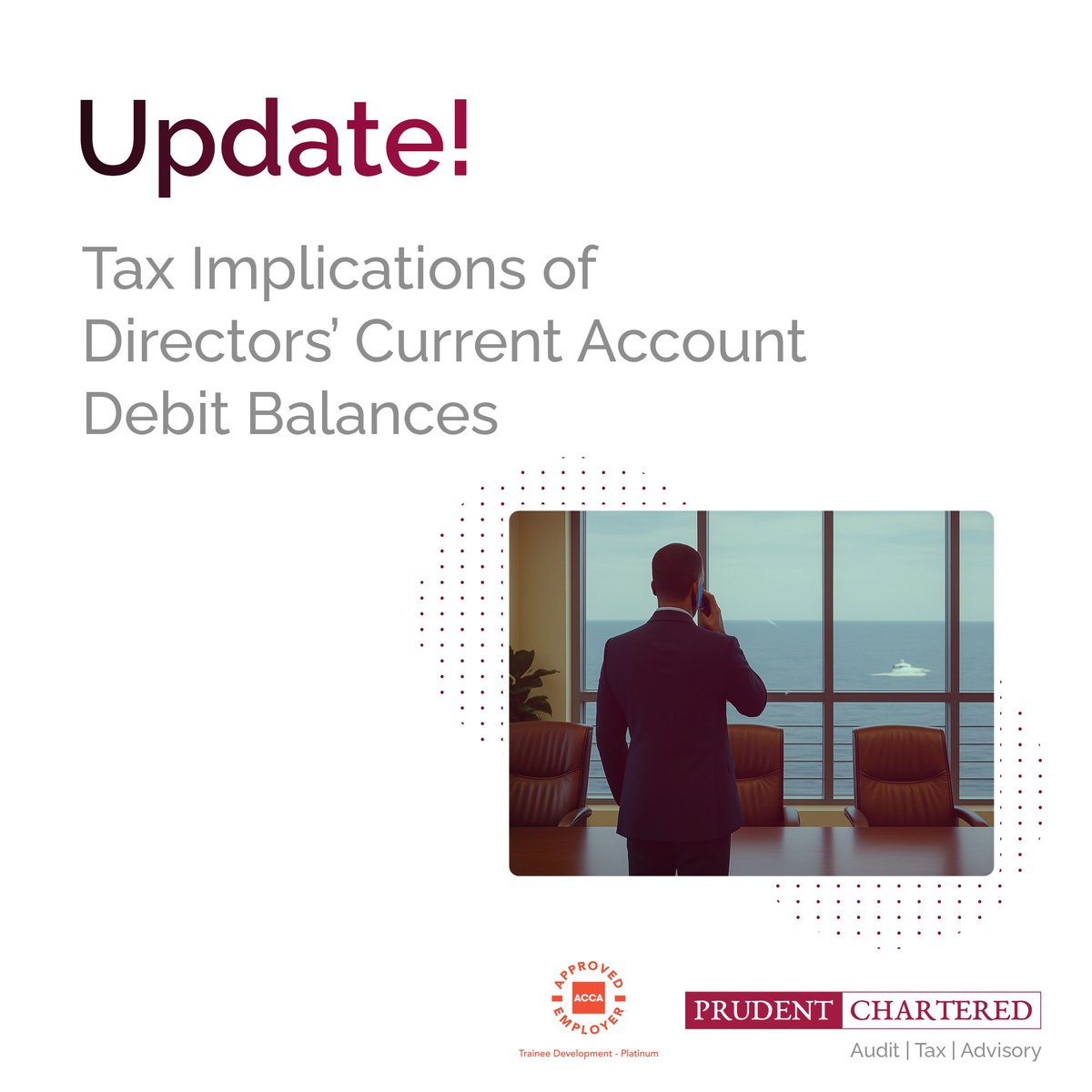 PrudentLLP's tweet photo. Understanding the tax treatment of Directors’ Current Account Debit Balances is crucial. In our article, we break down the practical implications of the guidance issued by MIRA.

Read more ➡ https://t.co/AUAsbeF061 https://t.co/ZSXLyEpmMh