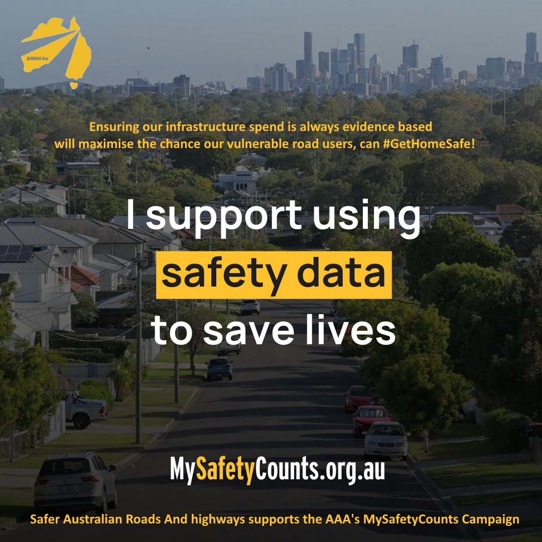 Safer Australian Roads And Highways (SARAH) supports transparent road funding based on AusRap risk data. As everyone has a right to #GetHomeSafe ...  every day ... no exceptions, this is one of the best way to protect vulnerable road users. #NRSW #DriveSoOthersSurvive #RoadSafety