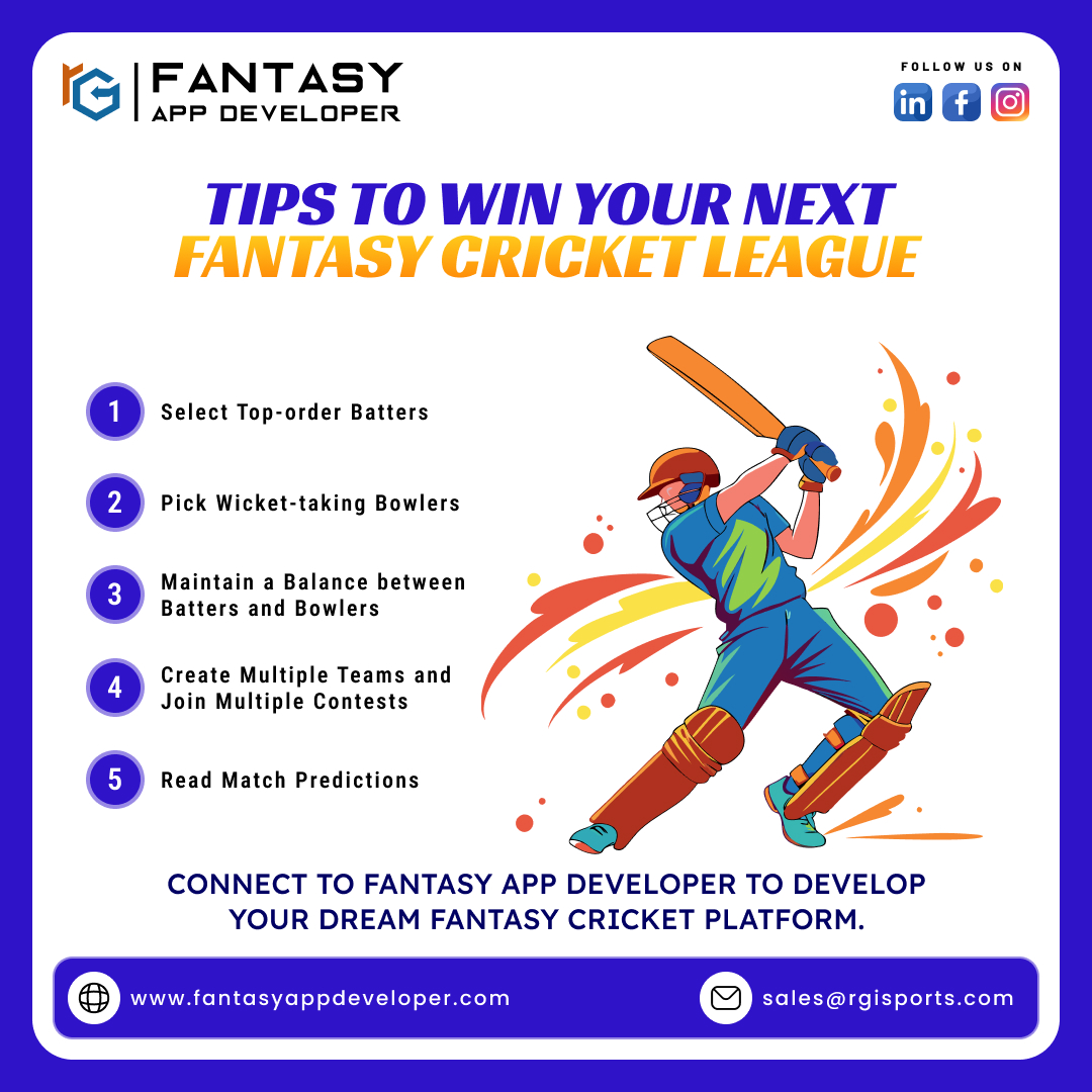 FantasyAppDev's tweet image. Transform your fantasy cricket dream into a winning experience. Contact us today!
📞 91-982-868-6605
✉️ sales@rgisports.com
🌐 fantasyappdeveloper.com/fantasy-cricke…
#FantasyAppDevelopment #SportBettingApp #FantasyCricket #FantasySports
