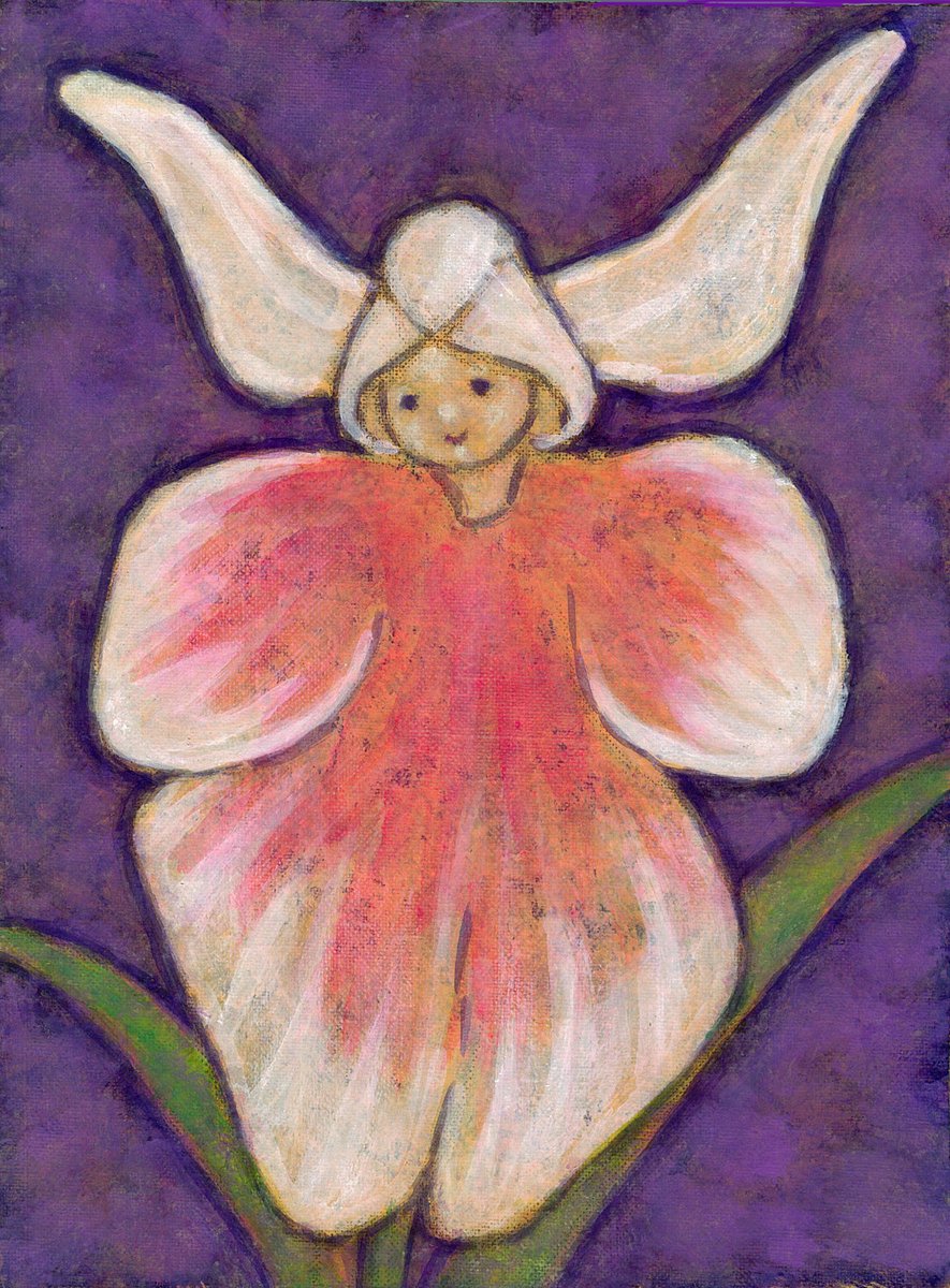 keiko3038's tweet photo. 花天使(ランの花より) 30x22cm 羽根の形が美しい天使のような花でした🧚 #花天使 #アートメーター #アート #artmeter #art #flowerangel https://t.co/W7BaKR3Sv0