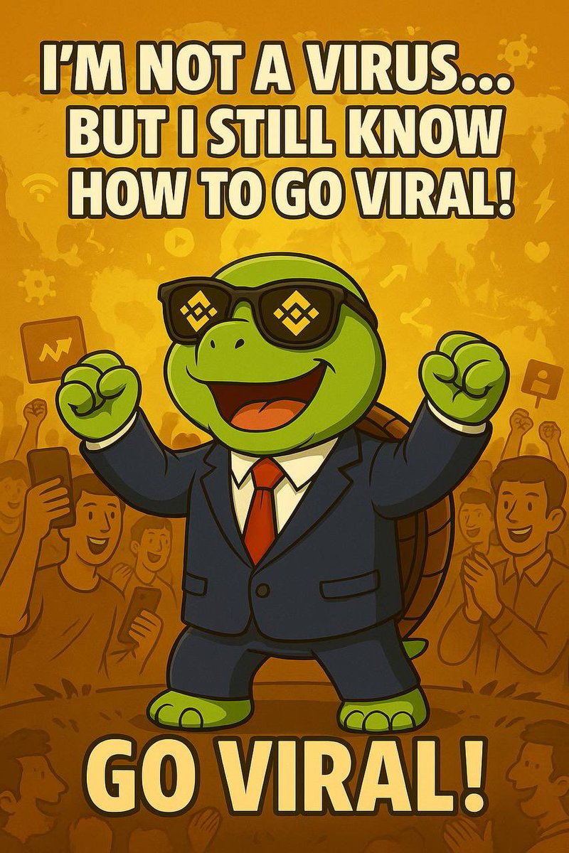 4TuneMemeToken's tweet photo. “I’m NOT a virus 🦠❌… but I STILL know how to go VIRAL! 🚀🌟
Follow me 🔥👀 — because I’m about to take over the WORLD 🌎✨
Let’s GO VIRAL together! 🎯💥🐢
@elonmusk @JakeGagain @cz_binance @four_meme_ 
#bnb #fourmeme #goviral https://t.co/MBjdiROUB6