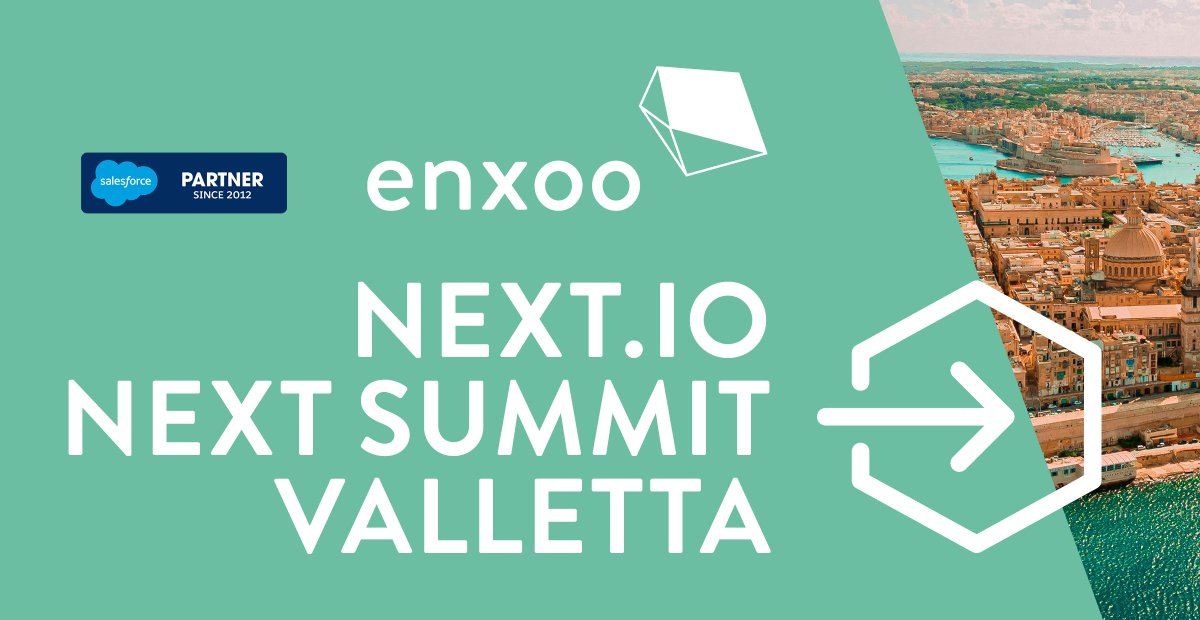 Meet @Enxoo at NEXT.io Summit Valletta 2025! 🚀
Let’s talk about how AI, Marketing Cloud, Service Cloud, and Data Cloud can boost player engagement and growth. 🎮 tiny.pl/sc3kmj_4

#NEXTio #GamingIndustry #Enxoo