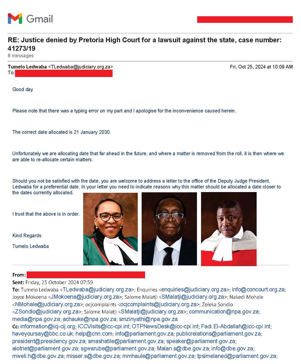 TheCurrentSa's tweet photo. Justice is both delayed and denied in this one. Do you have any comment?
Perjury: case number: 370/09/2018
GNU Ministers are hiding Tembisa Hospital doctor, who lied about a scar that already existed on a learner. Minister of Department of Basic Education deliberately used the fraudulent document.  @Senzo_Mchunu_  @RSA_JCPS @DOJCD_ZA @NPA_Prosecutes @helenzille @mmkubayi @Siviwe_G @nytimes @BreitbartNews @CIJ_ICJ