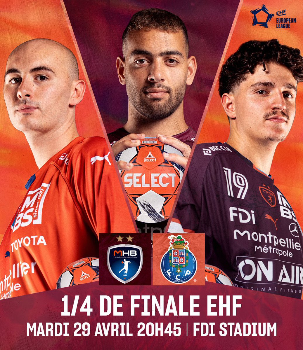 [#GameDay] 🤾🏻‍♂️

🏆#1/4 de FINALE RETOUR #EuropeanLeague <a href="/ehfel_official/">EHF European League</a> 

<a href="/mhbofficiel/">Montpellier Handball</a> 🔵⚪️
🆚
<a href="/FCPorto/">FC Porto</a> HANDBALL 🇵🇹 

📅 Mardi 29 mars
⌚️ 20:45

📍FDI Stadium, Montpellier

Match à suivre ⬇️
<a href="/Eurosport_FR/">Eurosport France</a> 
@StreamMaxFrance