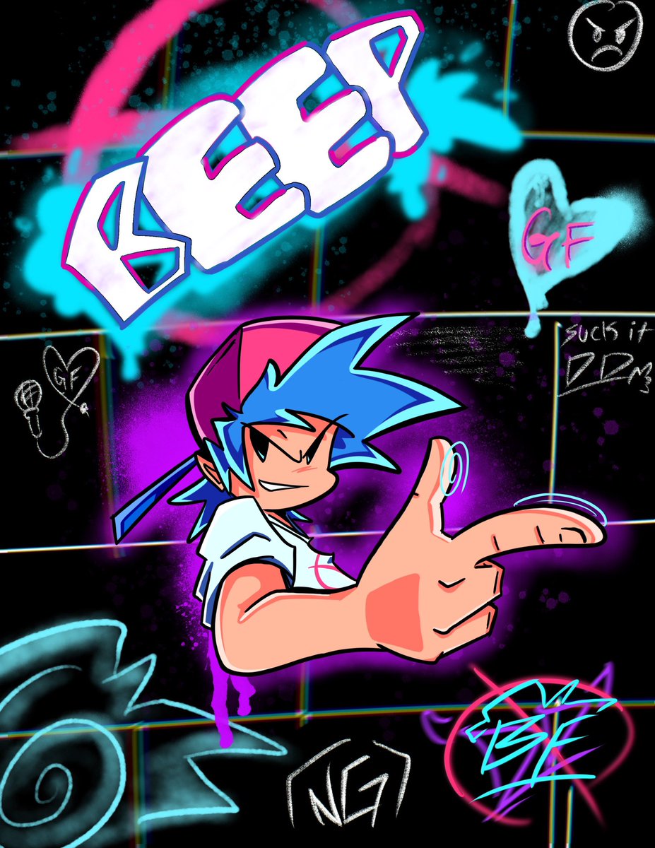 #FNF #fridaynightfunkin 
Boyfriend. Again.