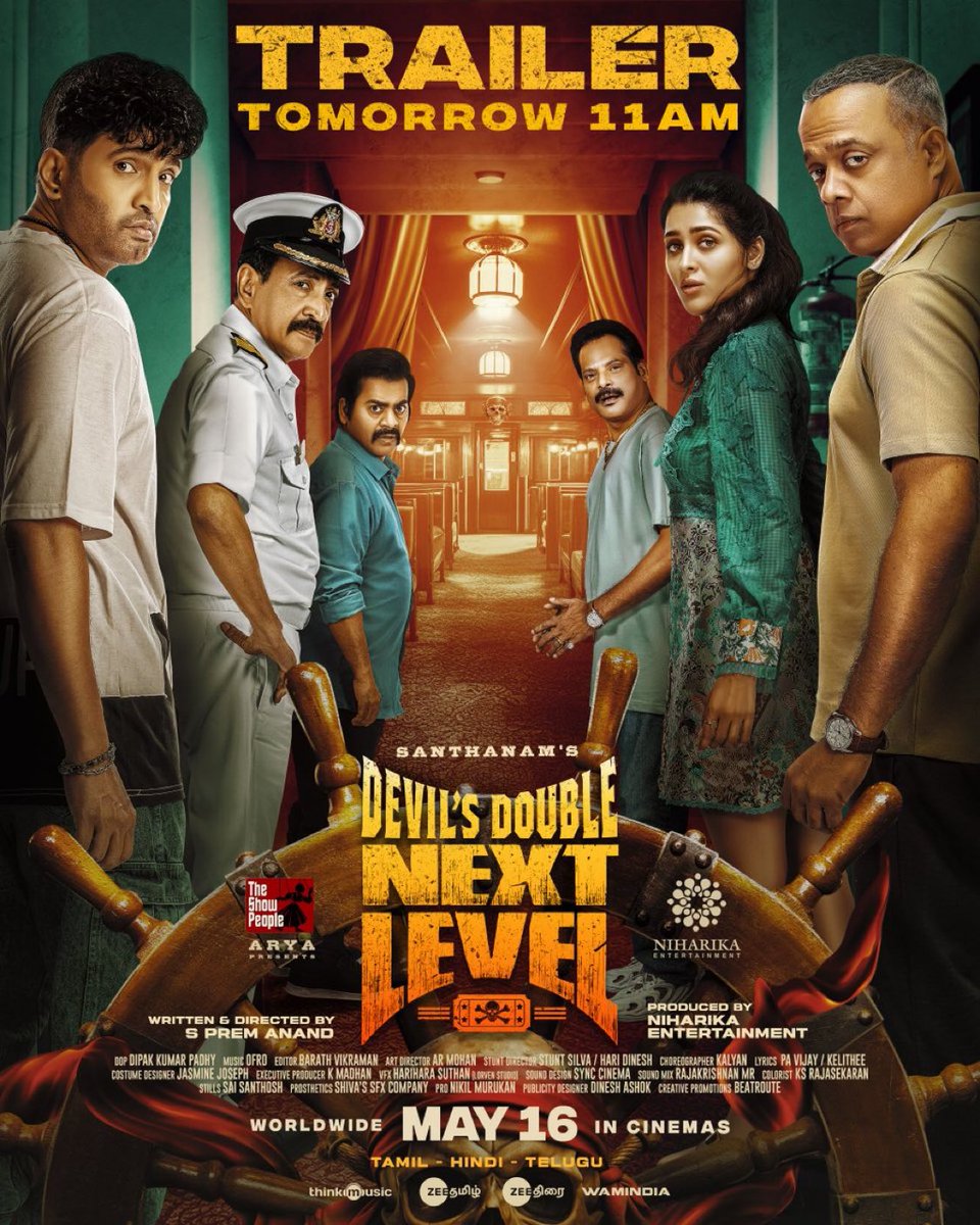 VijayKarthik27's tweet image. #DDReturns 2 - #DDNextLevel Trailer Releasing Tomorrow at 11 AM ⚡

In Cinemas May 16 🤙🏾

#Santhanam #Arya #GauthamVasudevMenon #DDReturns2
