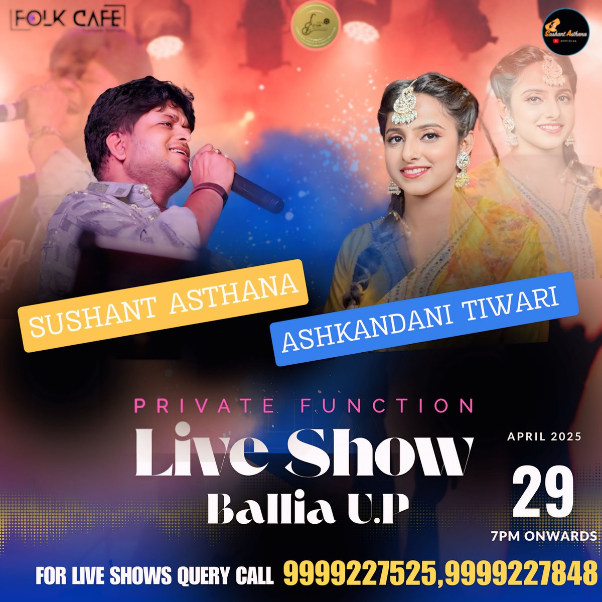 Live Show Today at Ballia Uttarpradesh for a family function along with "Bhasur dheere dheere" fame <a href="/ashkandani/">Ashkandani🦋</a> . For any live show query 9999227525, 9999227848. 
Stay tuned for more updates. #artistic #liveshow #soloartist