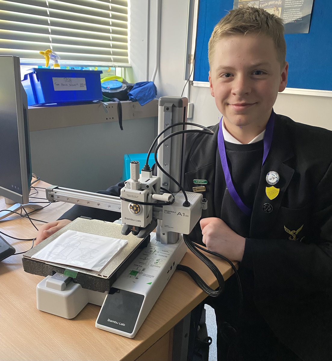 A proud <a href="/JPFoundation/">Jack Petchey Fdn</a> winner with his brand new 4 colour Bamboo 3d Printer. Here’s to taking 3d Printing Club to the next level <a href="/StewardsAcademy/">Stewards Academy</a> <a href="/yourharlow/">Your Harlow</a> <a href="/StephenDrew72/">Stephen Drew🔸🇪🇺 🇺🇦</a> <a href="/vicgoddard/">Vic Goddard</a>