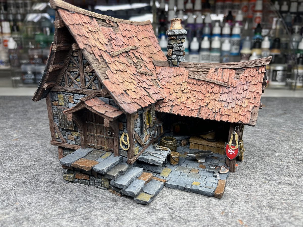 GlueandDice's tweet photo. Finished the Blacksmith forge by #Tabletopworld
#miniwargaming #tabletop #miniaturewargaming #minipainting #warhammer https://t.co/AEPCnuAJcB