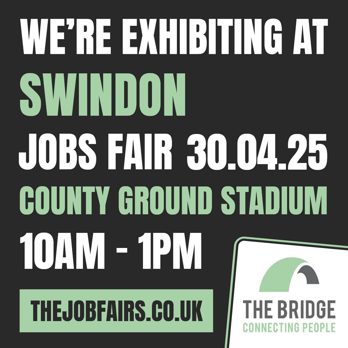 We'll be at Swindon Jobs Fair by The Bridge tomorrow, and are looking forward to chatting to job-seekers in the area, about career opportunities with Optimum.
If you're there, why not pop by and say hello?
10am - 1pm, The County Ground
#swindonjobsfair