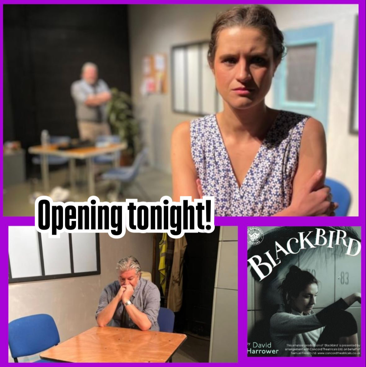 OPENING TONIGHT! Break a leg to the cast and crew of Blackbird by David Harrower. Don’t miss this one! 

qmt.org.uk/production/bla… 

🎭- Blackbird by David Harrower
🗓️- 29 April to 3 May
⌚️- 7.45pm
📍- The QMT Studio

#blackbird #hitchincreative #QMT #hitchin