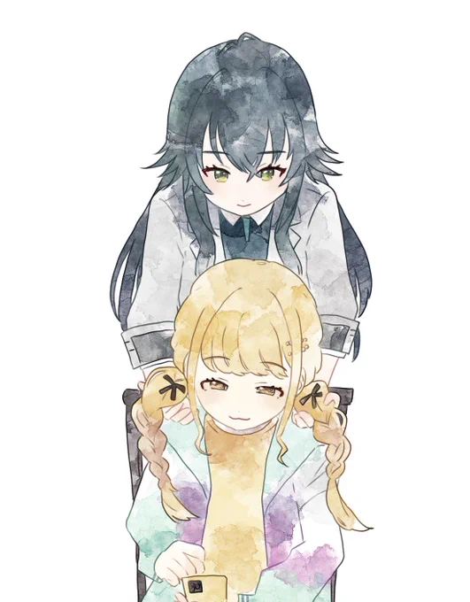 ことねの髪をもふる手毬 
