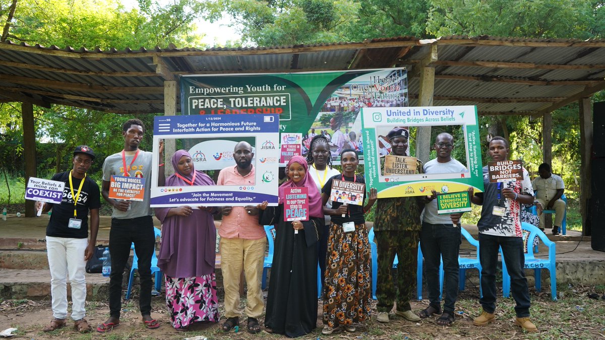 Together for a Harmonious Future; Interfaith Action for Peace and Rights
#Youth4PeaceandTolerance #JISRA #FoRB 
<a href="/FaithtoActionet/">Faith to Action Network</a> <a href="/jisrake/">JISRAKE</a> <a href="/Mensenmissie/">Mensen met een Missie</a> <a href="/NCIC_Kenya/">NCIC Kenya</a>