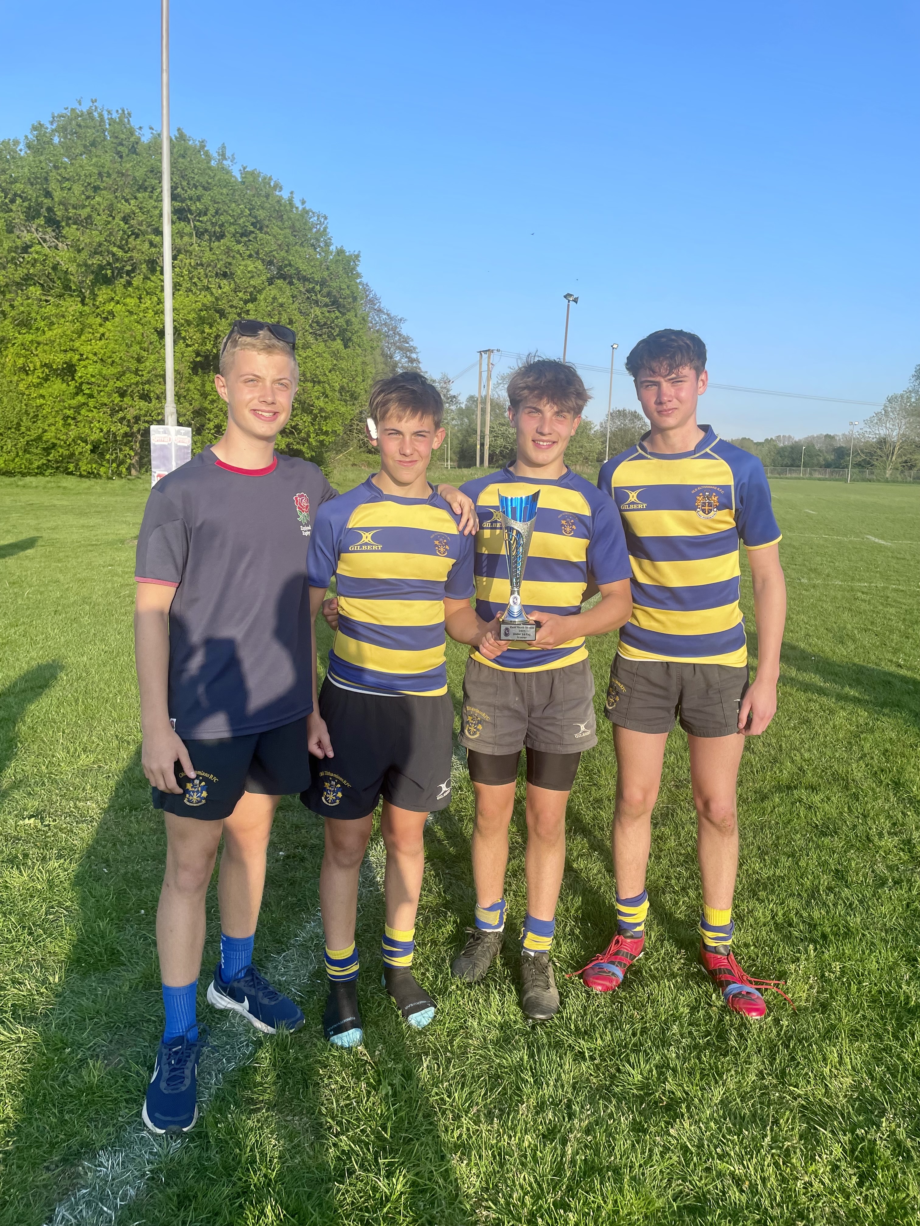 Old Elthamians RFC Child's Blue / Yellow Rugby Socks-Junior Old Elthamians RFC Child's Blue / Yellow Rugby Socks-Junior